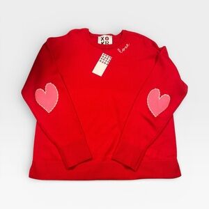 Kerri Rosenthal XOXR sweater, NWT, elbow patches ❤️ red